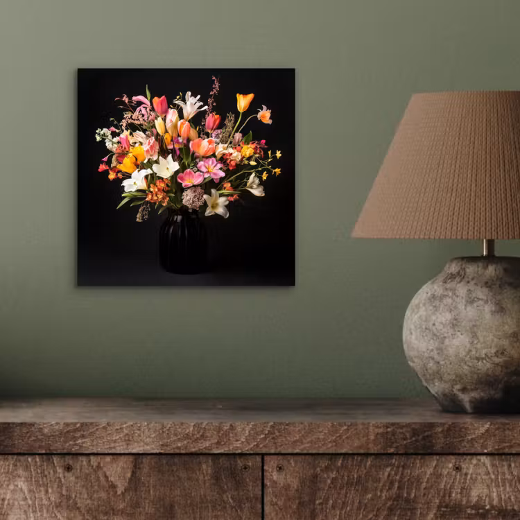Aluminium schilderij - Vaas - Bloemen - Tulpen — 3