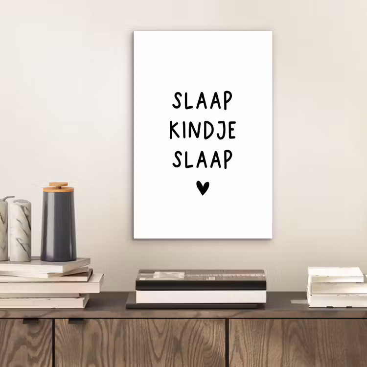 Aluminium schilderij - Slaap kindje slaap - Spreuken - Quotes — 2