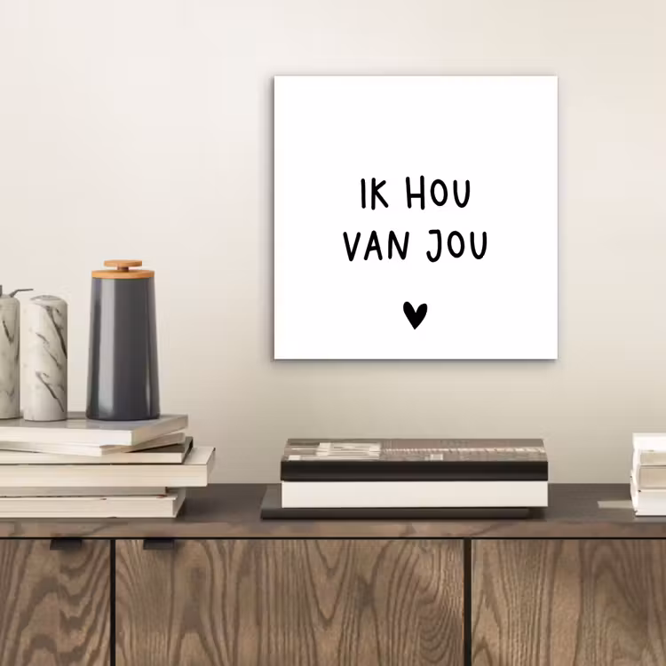 Aluminium schilderij - Spreuken - Ik hou van jou - Quotes — 2