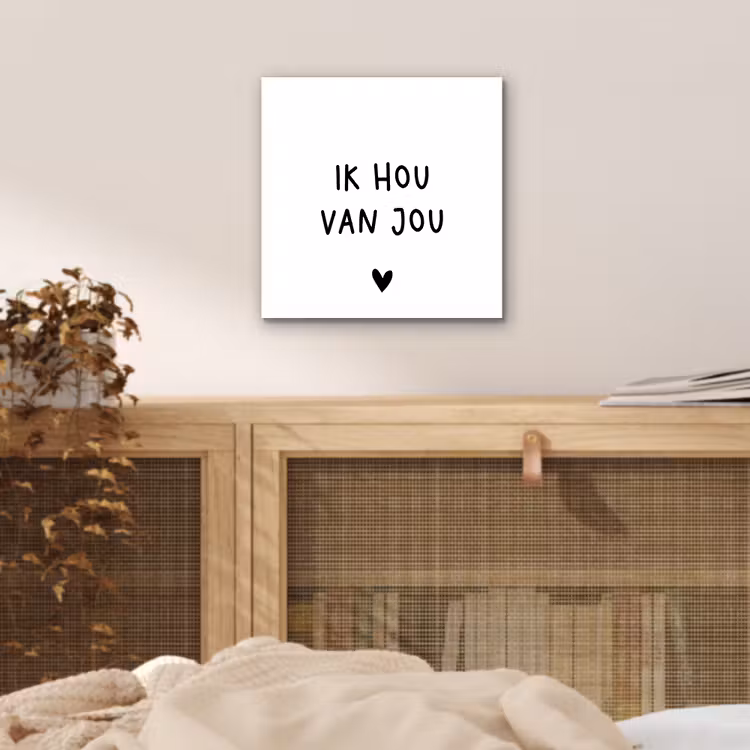 Aluminium schilderij - Spreuken - Ik hou van jou - Quotes — 4