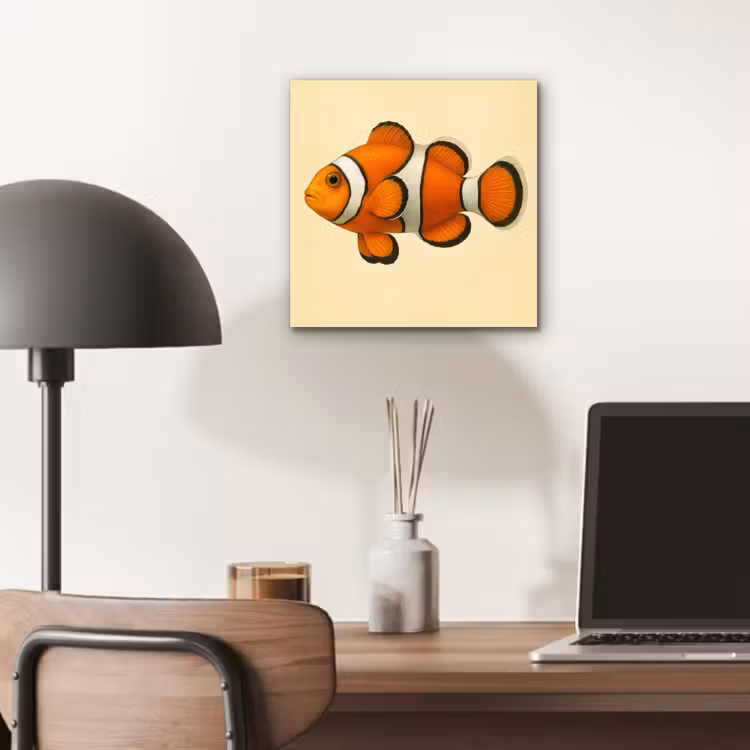 Aluminium schilderij - Vis - Oranje - Strepen — 6