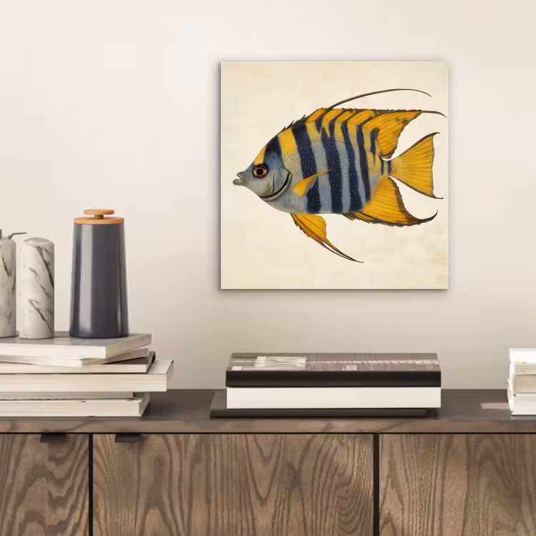 Aluminium schilderij - Vis - Sierlijk - Vinnen - Illustratie — 2