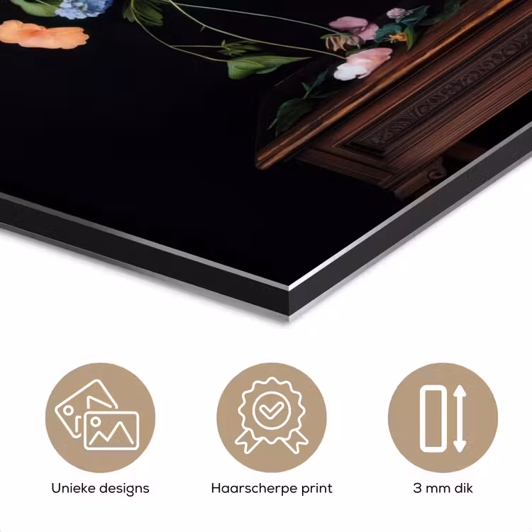 Aluminium schilderij - Neon - Vaas - Bloemen — 7
