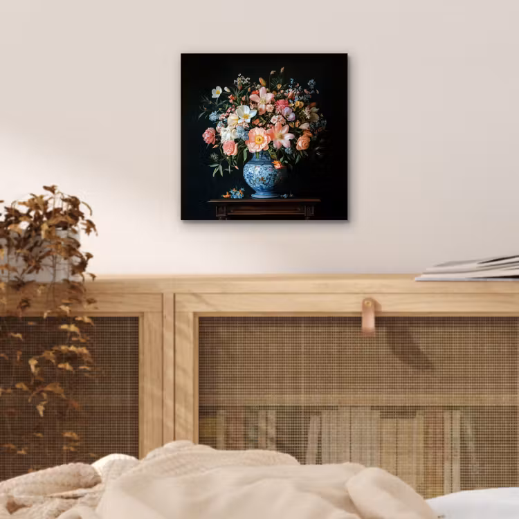Aluminium schilderij - Roze - Bloemen - Vaas - Kleuren — 4