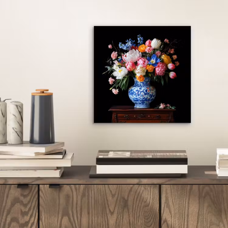 Aluminium schilderij - Rozen - Bloemen - Vaas - Boeket — 2