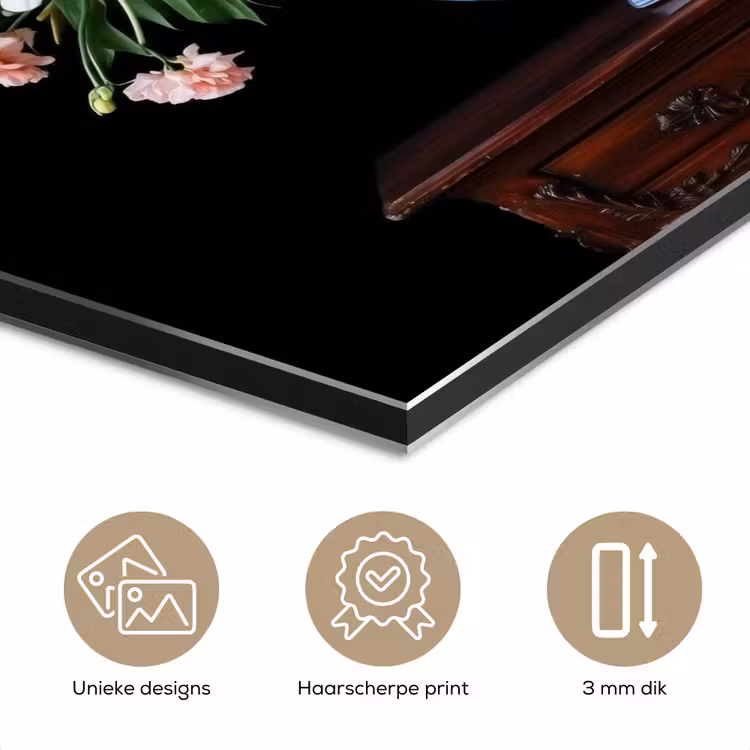Aluminium schilderij - Rozen - Bloemen - Vaas - Boeket — 7