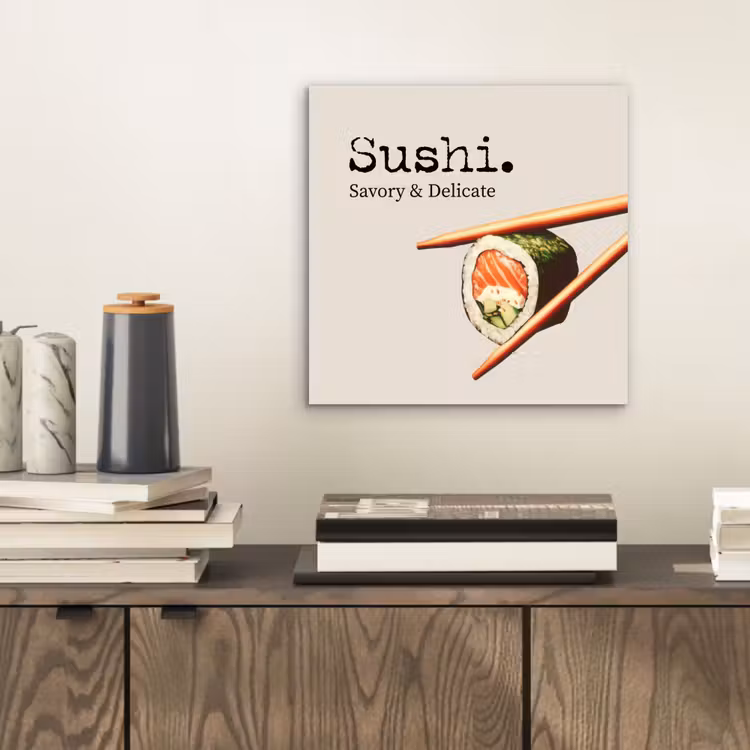 Aluminium schilderij - Sushi - Zalm - Rijst - Japans — 2