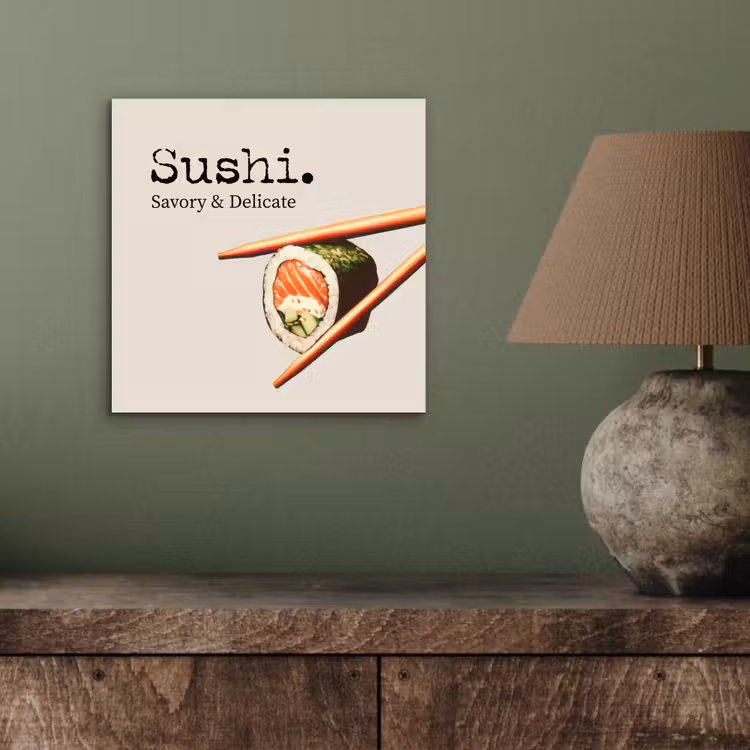 Aluminium schilderij - Sushi - Zalm - Rijst - Japans — 3