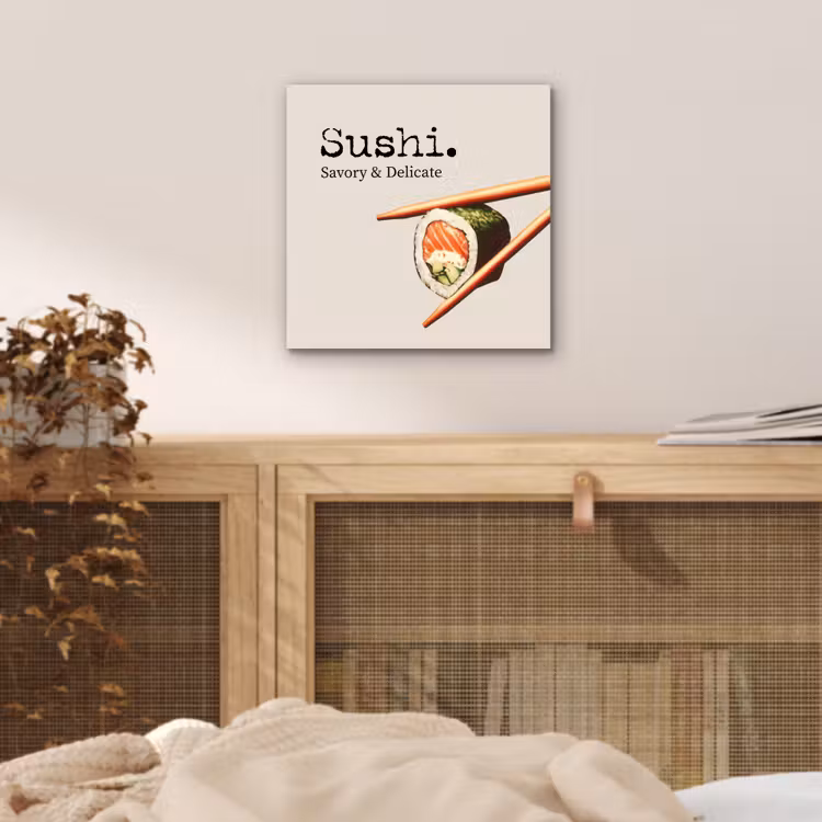 Aluminium schilderij - Sushi - Zalm - Rijst - Japans — 4