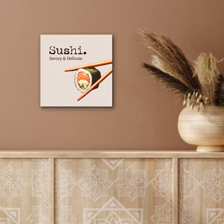 Aluminium schilderij - Sushi - Zalm - Rijst - Japans — 5