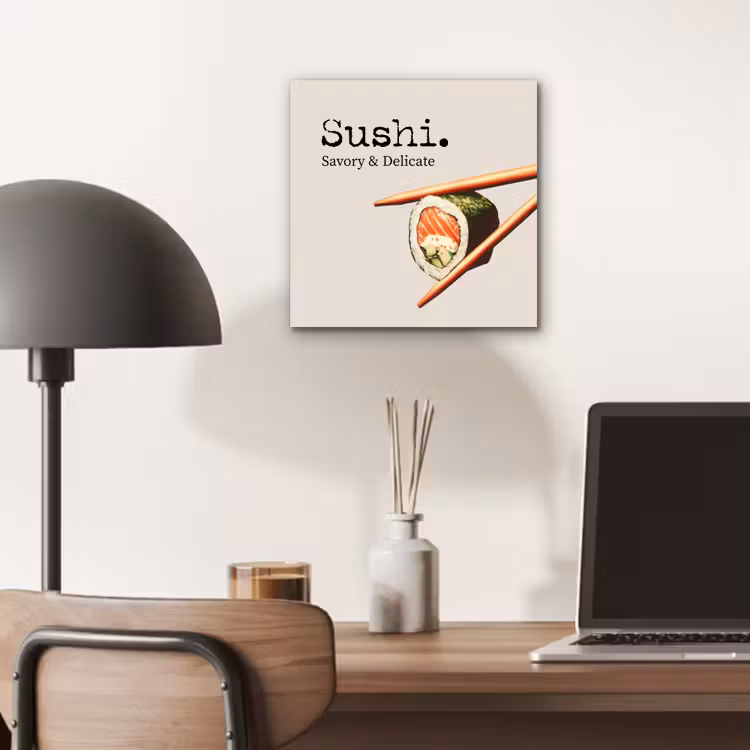 Aluminium schilderij - Sushi - Zalm - Rijst - Japans — 6