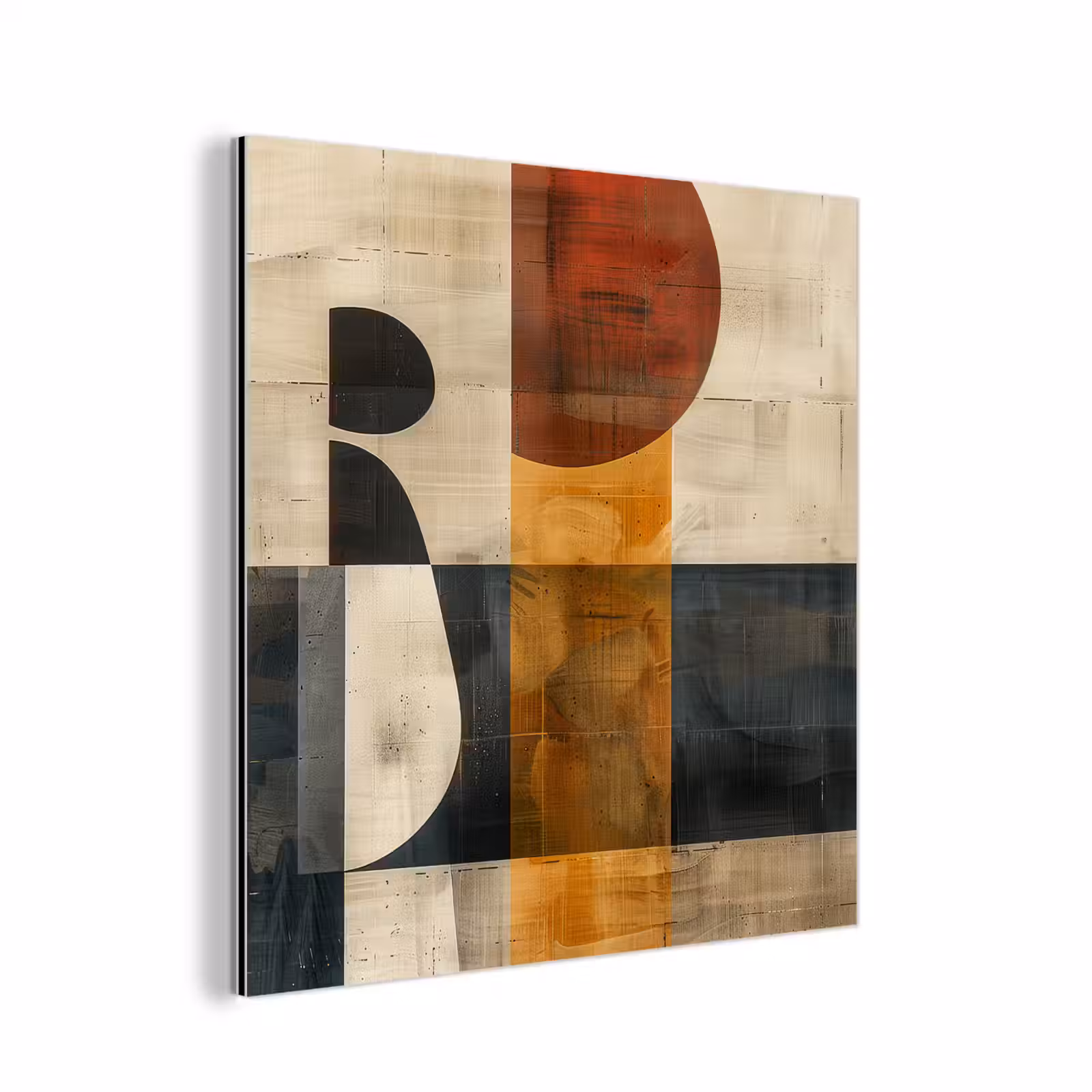 Aluminium schilderij - Modern - Kunst - Beige - Industrieel — 1