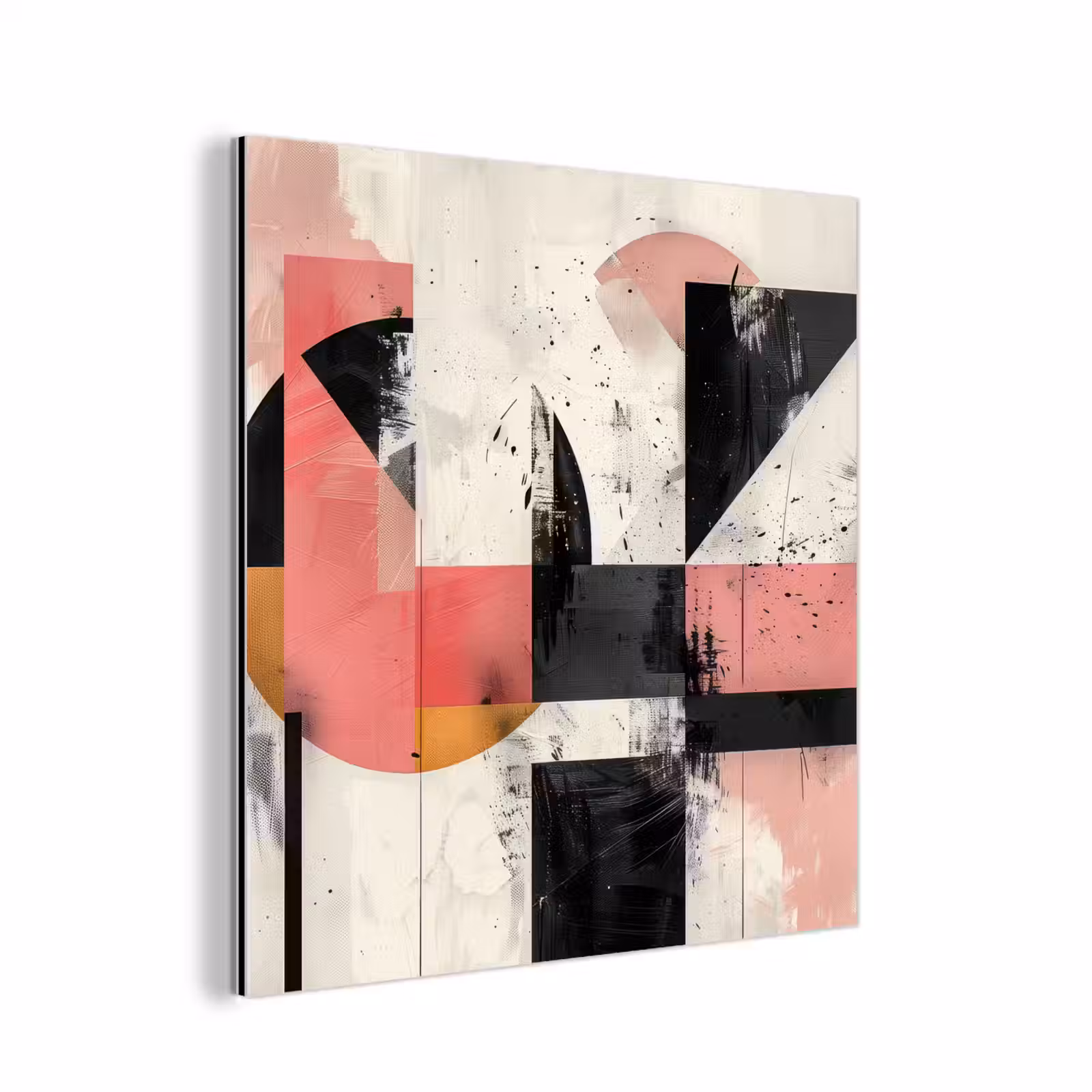 Aluminium schilderij - Roze - Abstract - Aesthetic - Modern - Vormen — 1