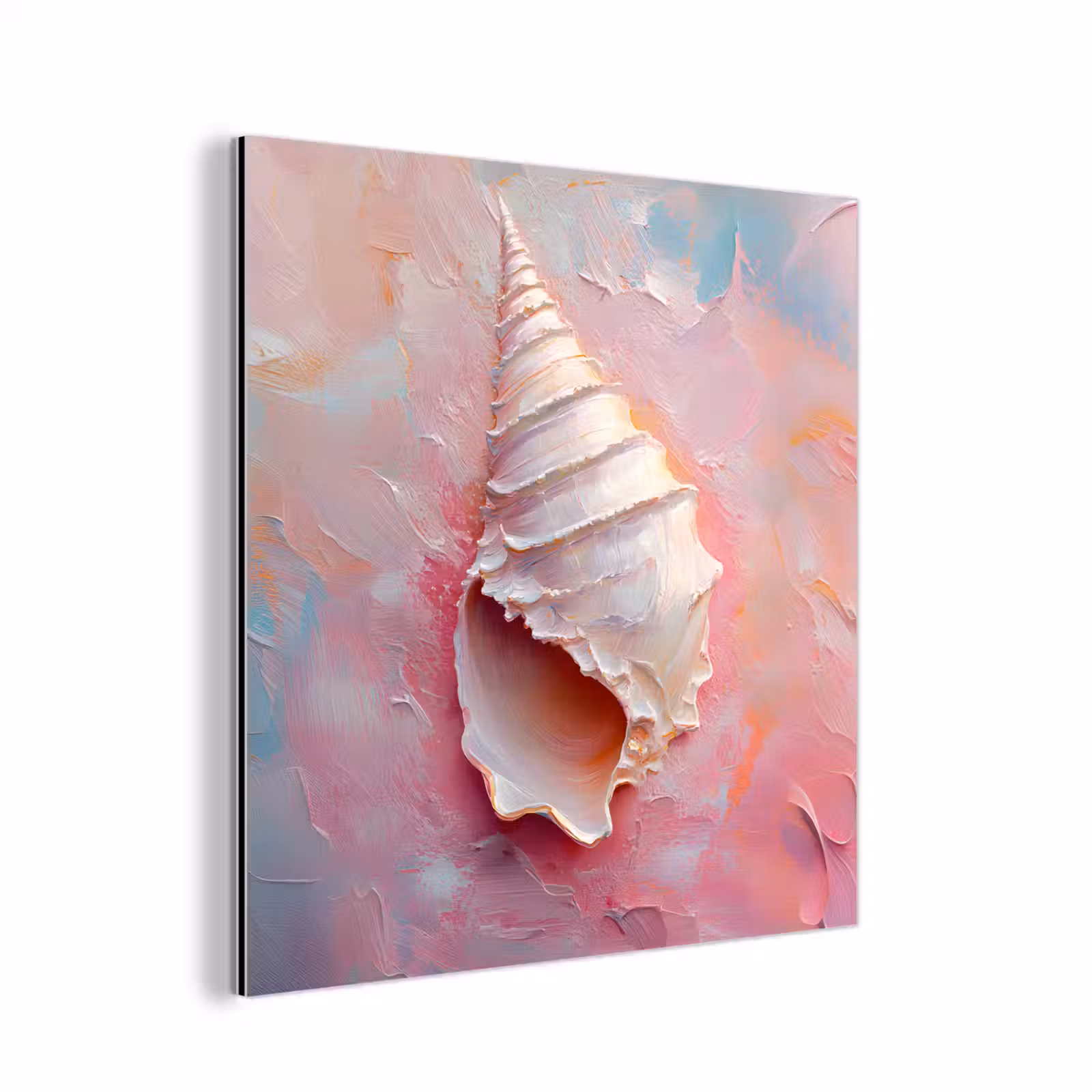 Aluminium schilderij - Schelp - Pastel - Pink — 1