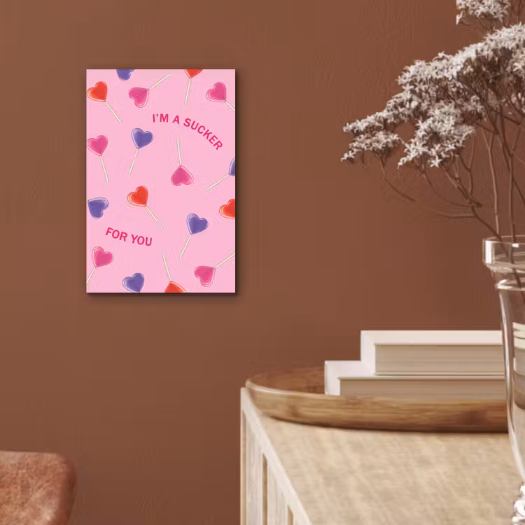 Aluminium schilderij - Lolly - Valentijn - Illustratie - Snoep — 5