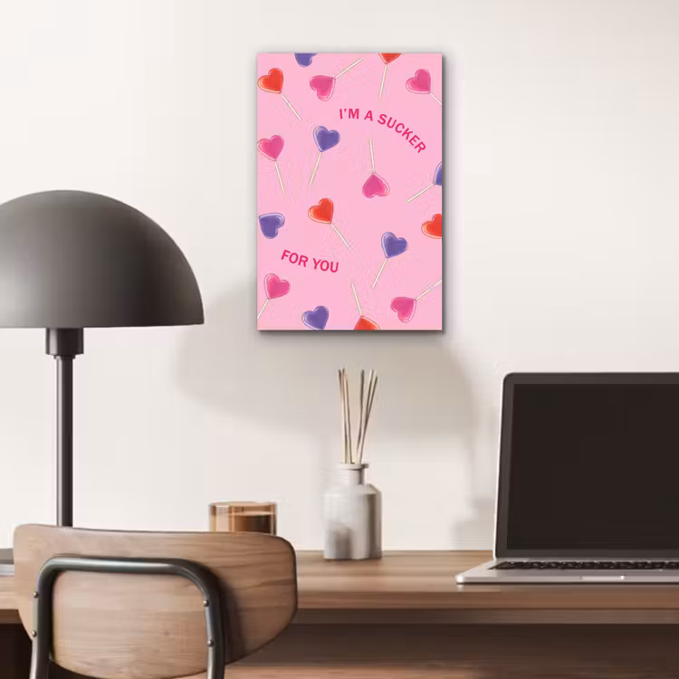 Aluminium schilderij - Lolly - Valentijn - Illustratie - Snoep — 6