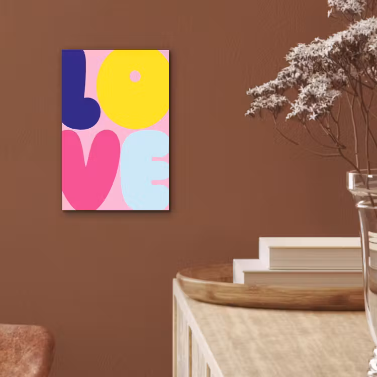 Aluminium schilderij - Love - Valentijn - Kleurrijk — 5
