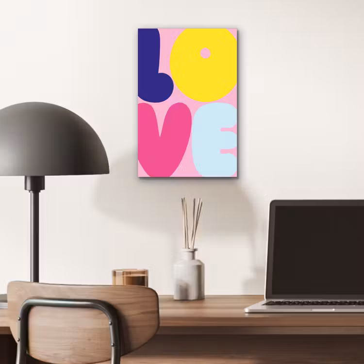 Aluminium schilderij - Love - Valentijn - Kleurrijk — 6