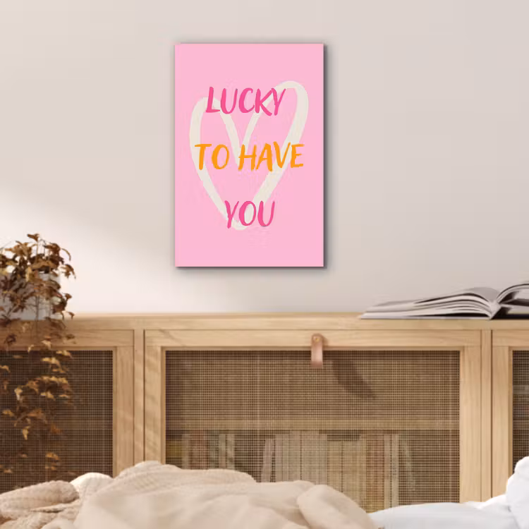 Aluminium schilderij - Lucky - Love - Valentijn - Roze — 4