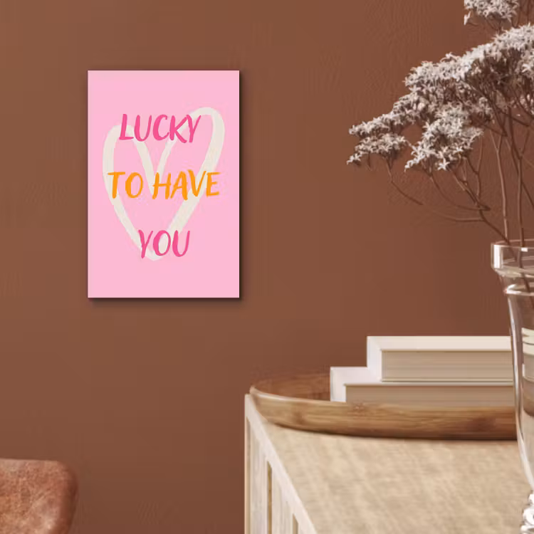 Aluminium schilderij - Lucky - Love - Valentijn - Roze — 5