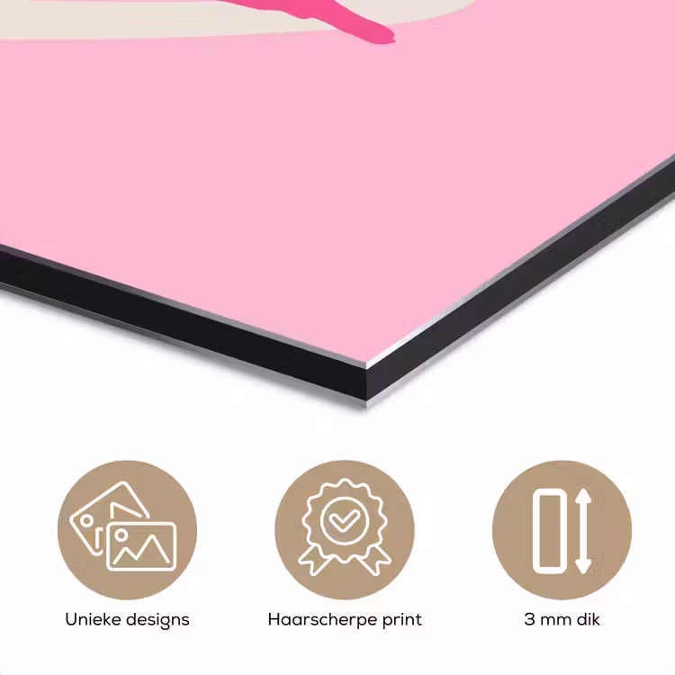 Aluminium schilderij - Lucky - Love - Valentijn - Roze — 7