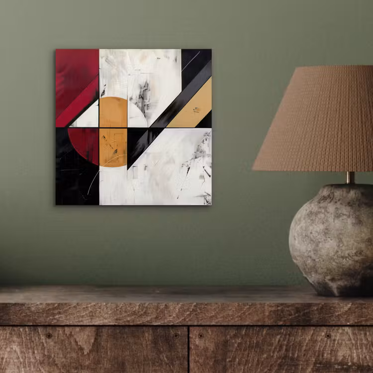 Aluminium schilderij - Modern - Abstract - Geometrisch - Rood - Industrieel — 3
