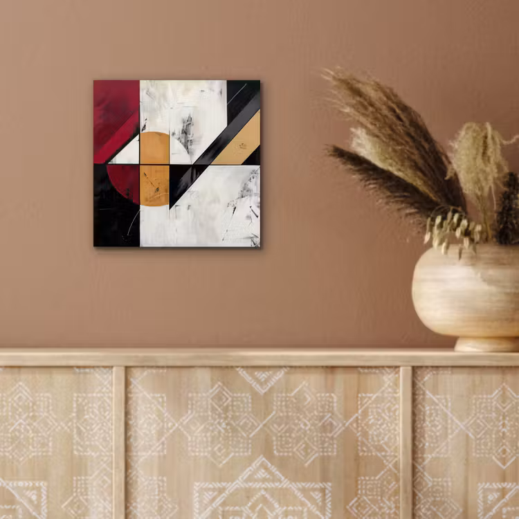 Aluminium schilderij - Modern - Abstract - Geometrisch - Rood - Industrieel — 5