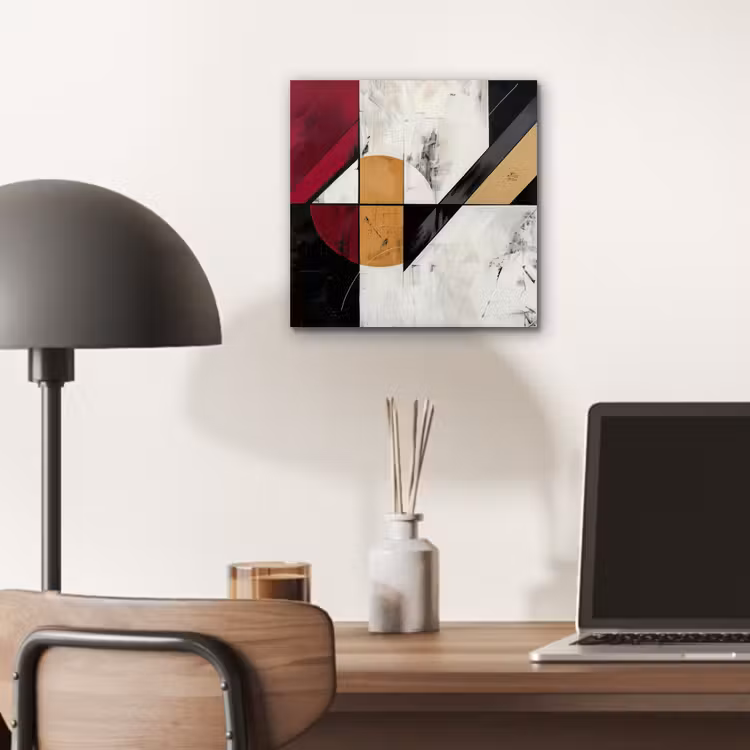 Aluminium schilderij - Modern - Abstract - Geometrisch - Rood - Industrieel — 6