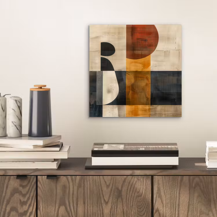 Aluminium schilderij - Modern - Kunst - Beige - Industrieel — 2