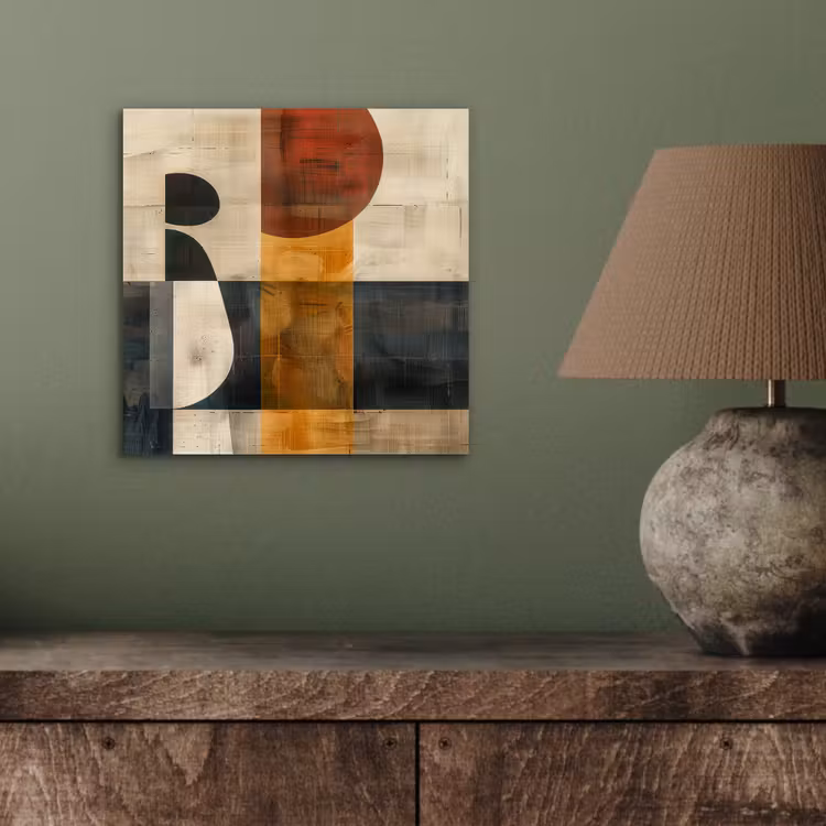 Aluminium schilderij - Modern - Kunst - Beige - Industrieel — 3