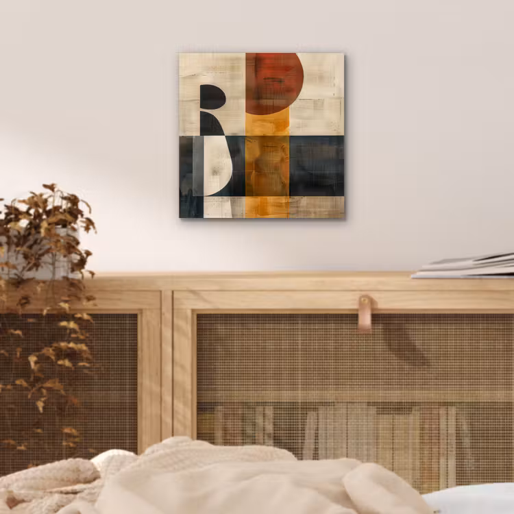Aluminium schilderij - Modern - Kunst - Beige - Industrieel — 4
