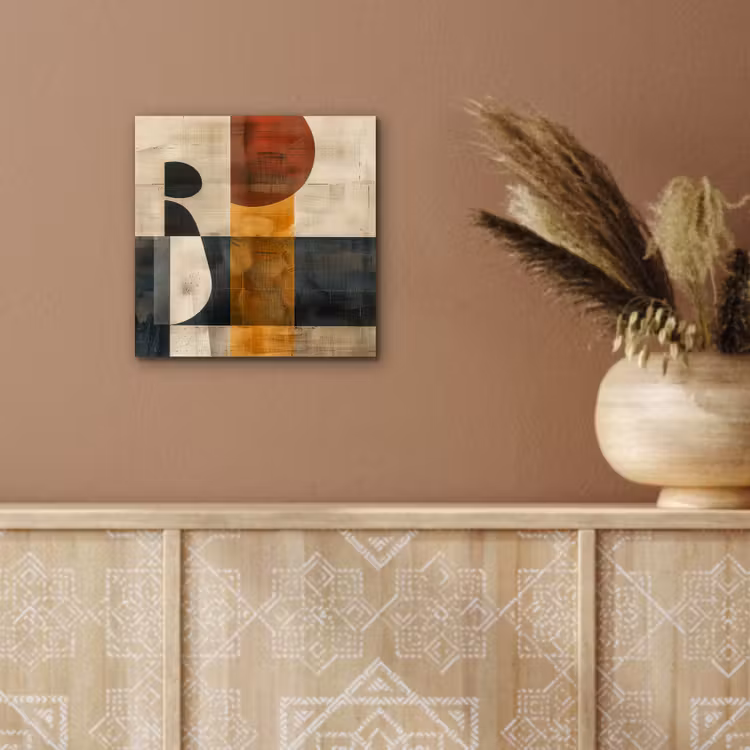 Aluminium schilderij - Modern - Kunst - Beige - Industrieel — 5