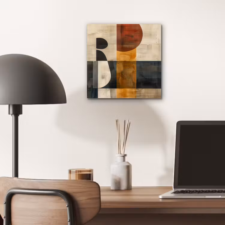 Aluminium schilderij - Modern - Kunst - Beige - Industrieel — 6