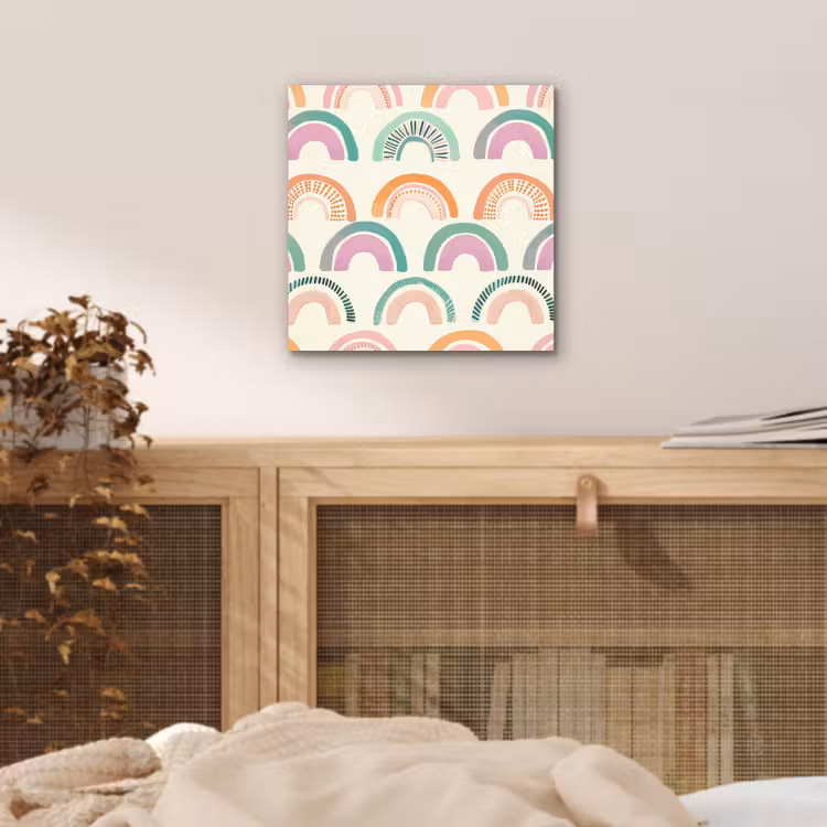 Aluminium schilderij - Regenboog - Pastel - Patroon — 4