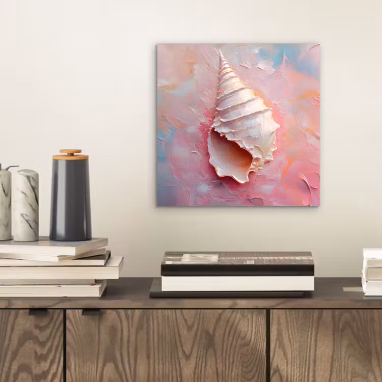 Aluminium schilderij - Schelp - Pastel - Pink — 2