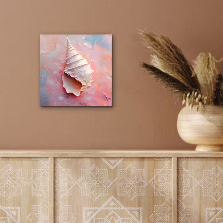 Aluminium schilderij - Schelp - Pastel - Pink — 5
