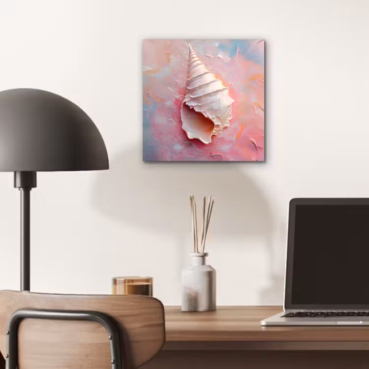 Aluminium schilderij - Schelp - Pastel - Pink — 6