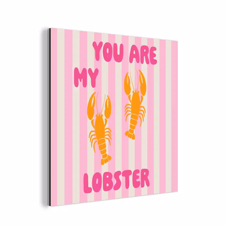 Aluminium schilderij - Lobster - Love - Valentijn — 1