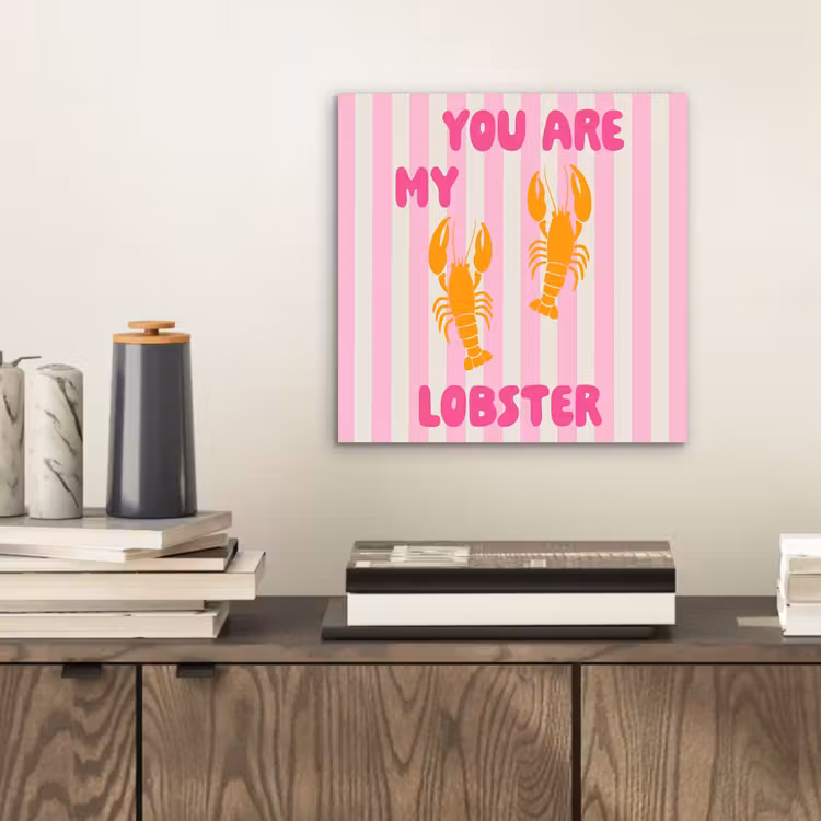 Aluminium schilderij - Lobster - Love - Valentijn — 2