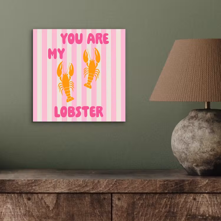 Aluminium schilderij - Lobster - Love - Valentijn — 3