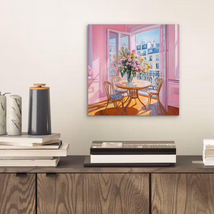 Aluminium schilderij - Pink - City - Bloemen — 2