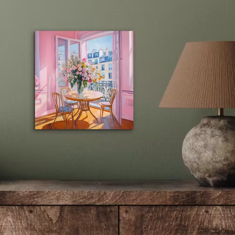 Aluminium schilderij - Pink - City - Bloemen — 3
