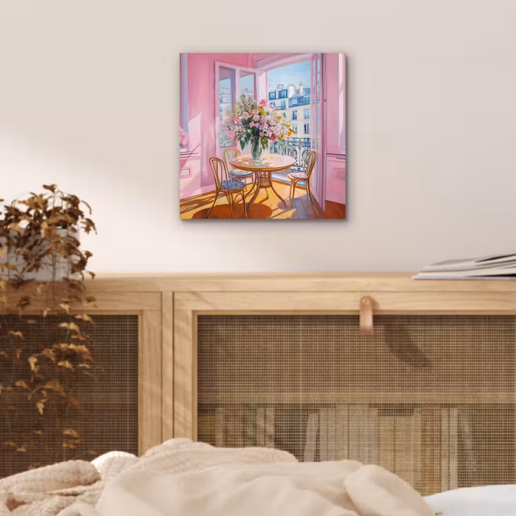 Aluminium schilderij - Pink - City - Bloemen — 4