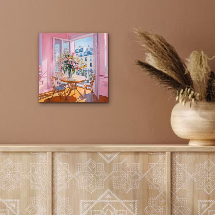 Aluminium schilderij - Pink - City - Bloemen — 5