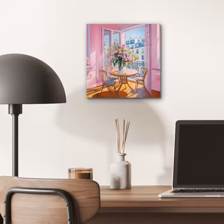 Aluminium schilderij - Pink - City - Bloemen — 6