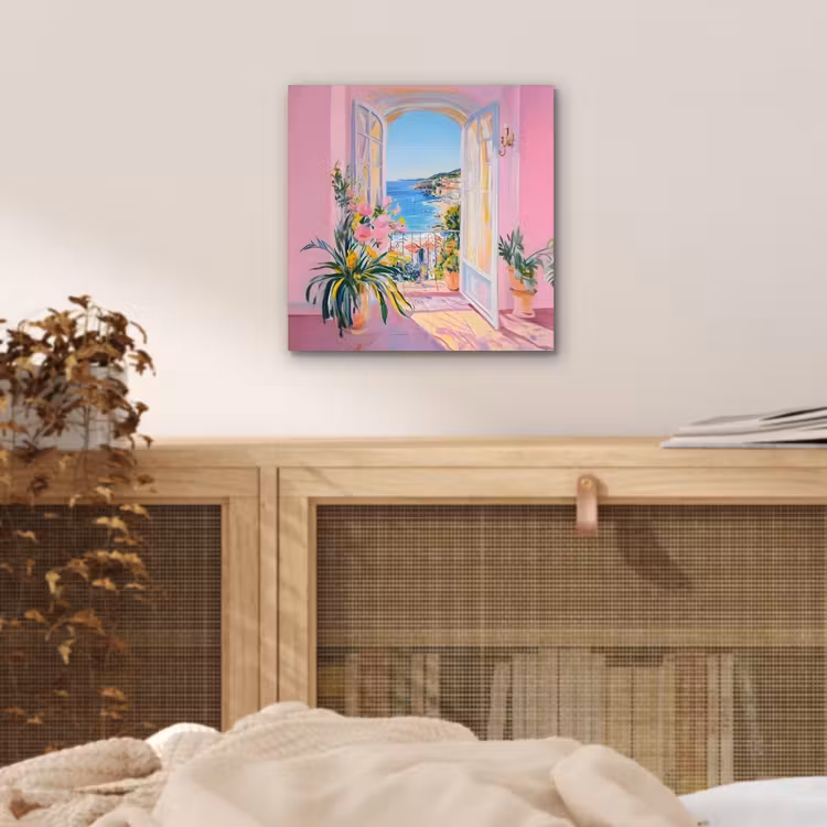 Aluminium schilderij - Roze - Buiten - Verf — 4
