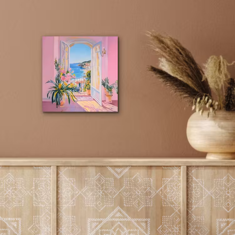 Aluminium schilderij - Roze - Buiten - Verf — 5