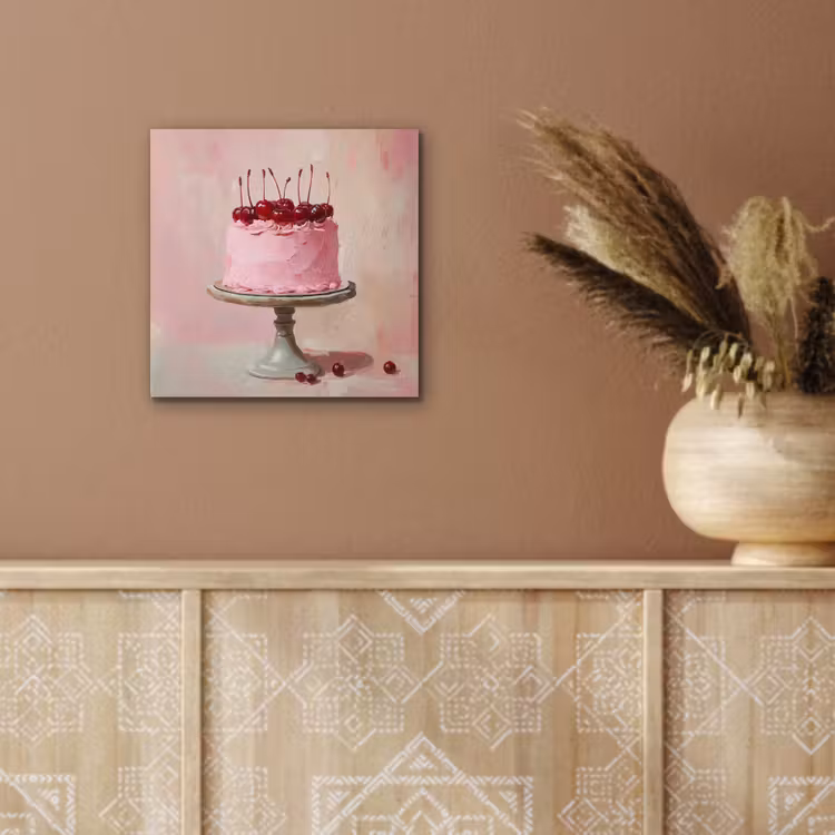 Aluminium schilderij - Taart - Pink - Cherry — 5