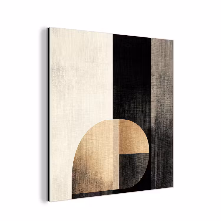 Aluminium schilderij - Vormen - Modern - Zwart — 1