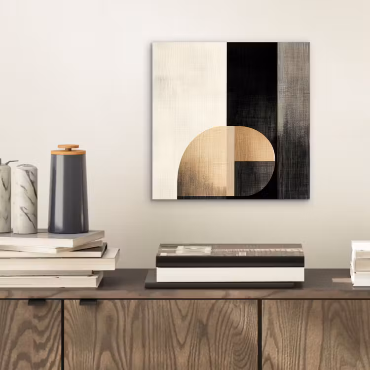 Aluminium schilderij - Vormen - Modern - Zwart — 2